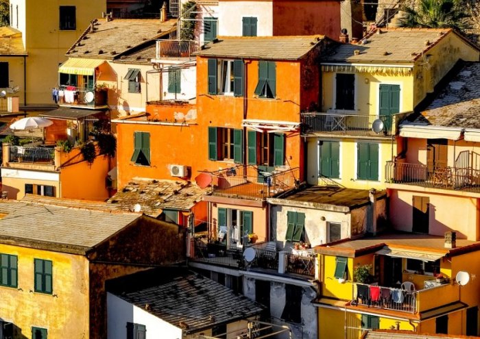Cinque Terre Manarola Village Street Facade